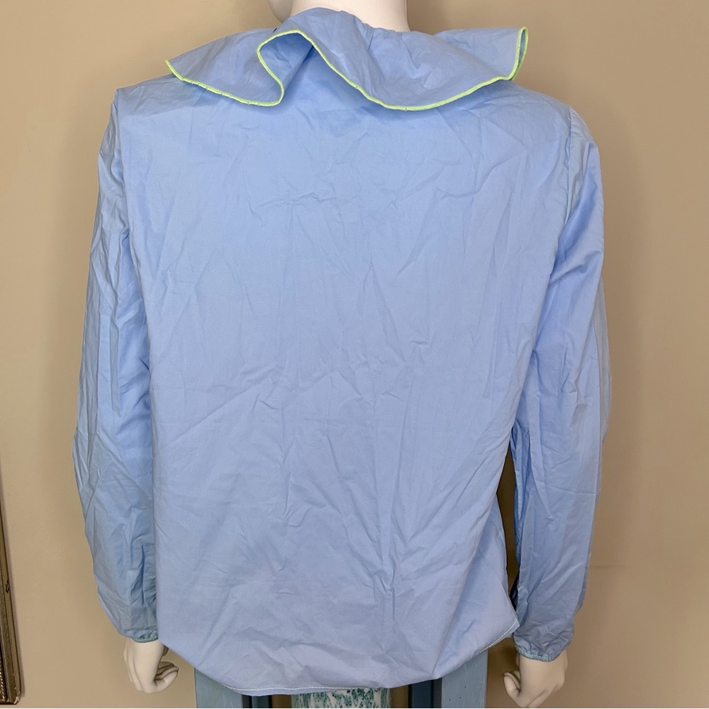 Dr. Bloom Blue Ruffle Blouse - Picture 10 of 12